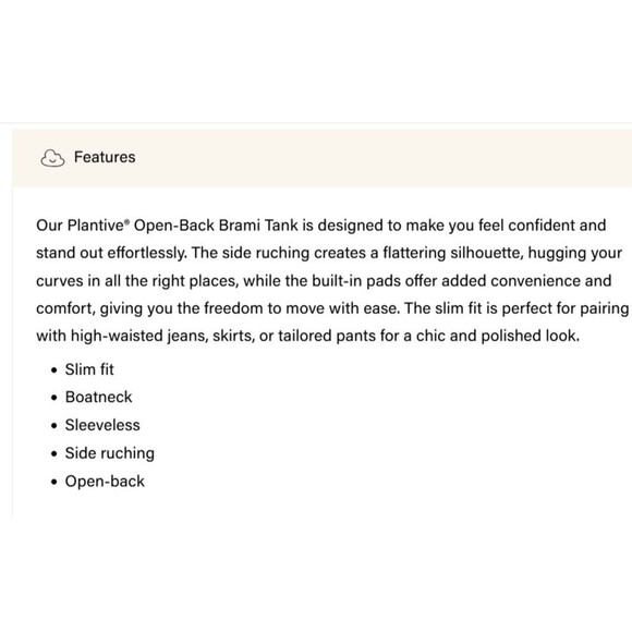 OGL Plantive Navy Ribbed Ruched Boat Neck Low Back Padded Bra Brami Tank Medium - Picture 7 of 11